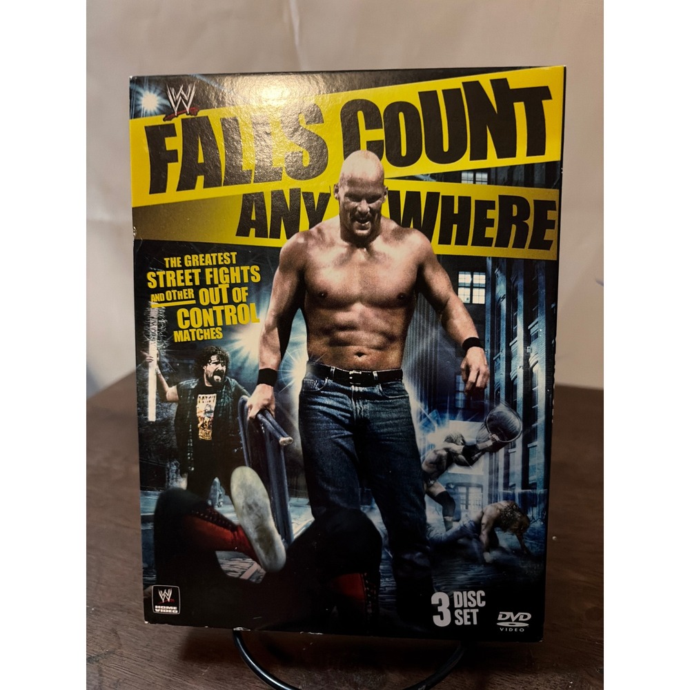 WWE Falls Count Anywhere DVD Set  Excellent 3-Disc Set Sting Road Warriors